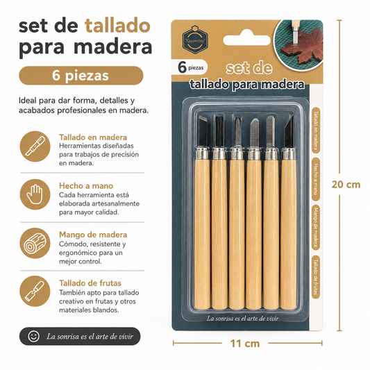 Set de tallado para madera