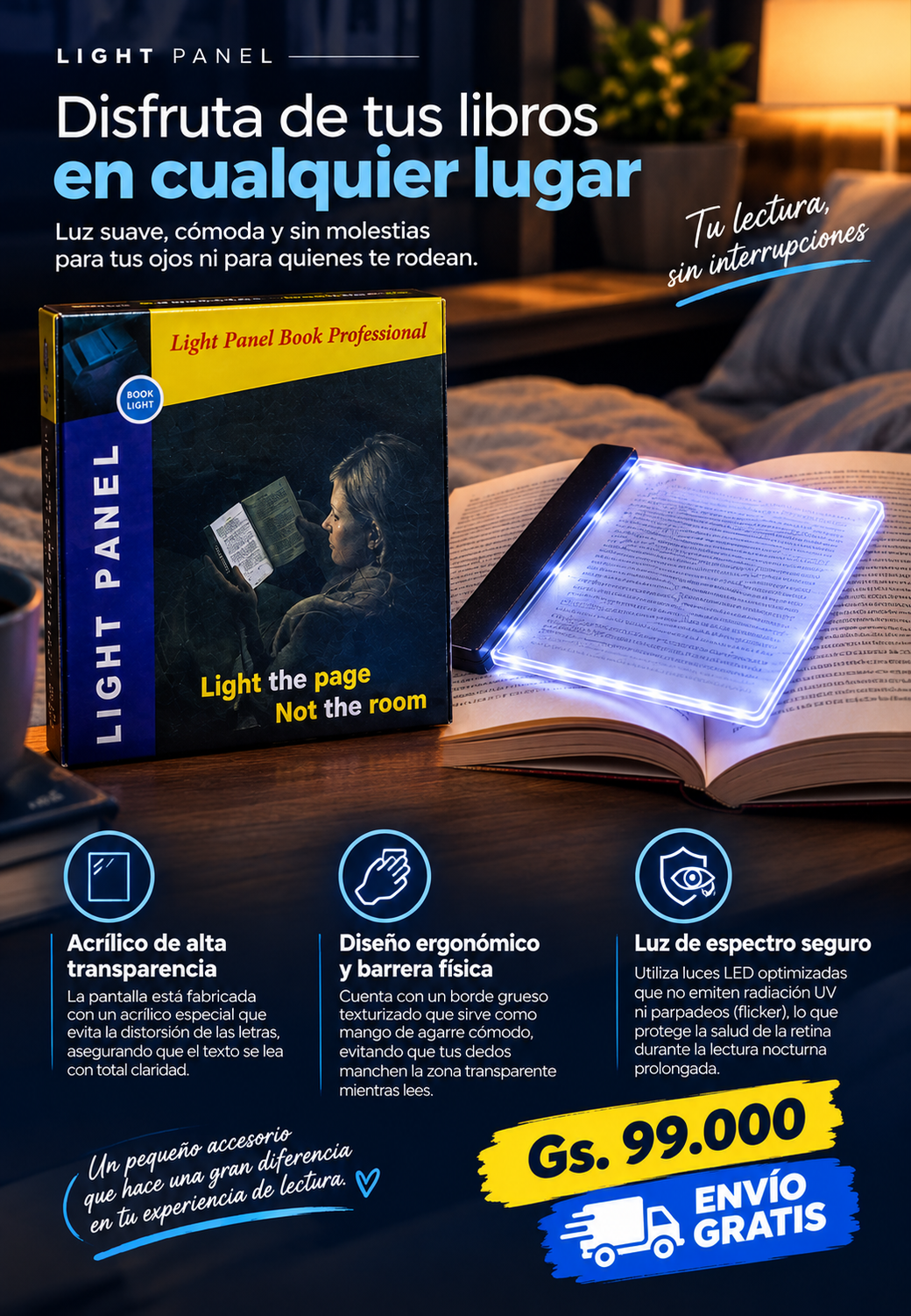 Panel Lumínico para Lectura Nocturna