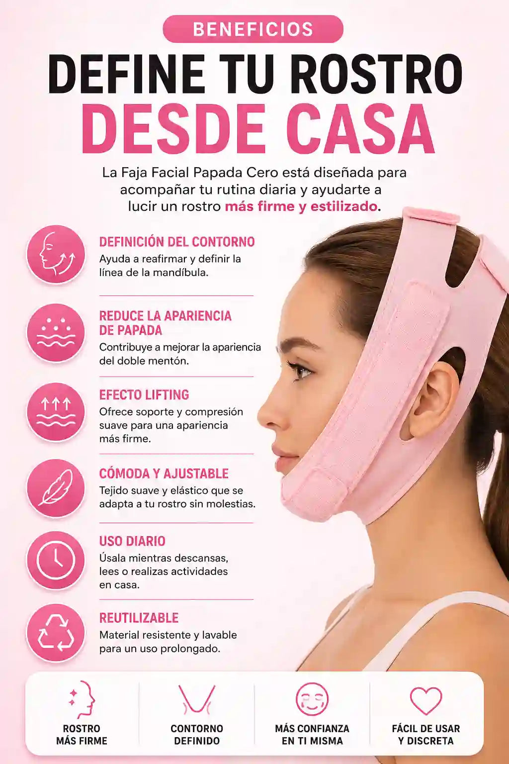 Faja Facial Papada Cero
