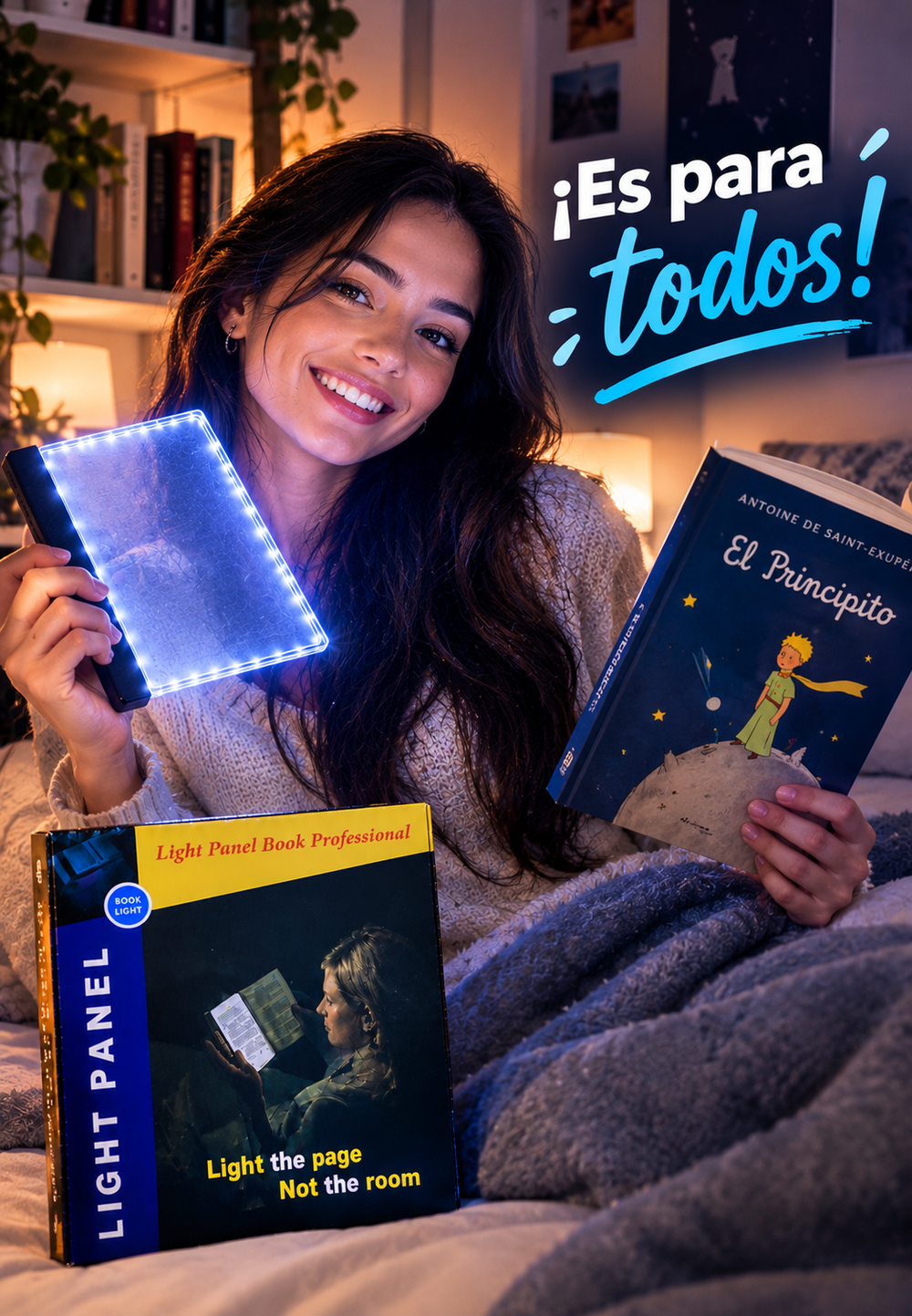 Panel Lumínico para Lectura Nocturna - ¡Es para todos!